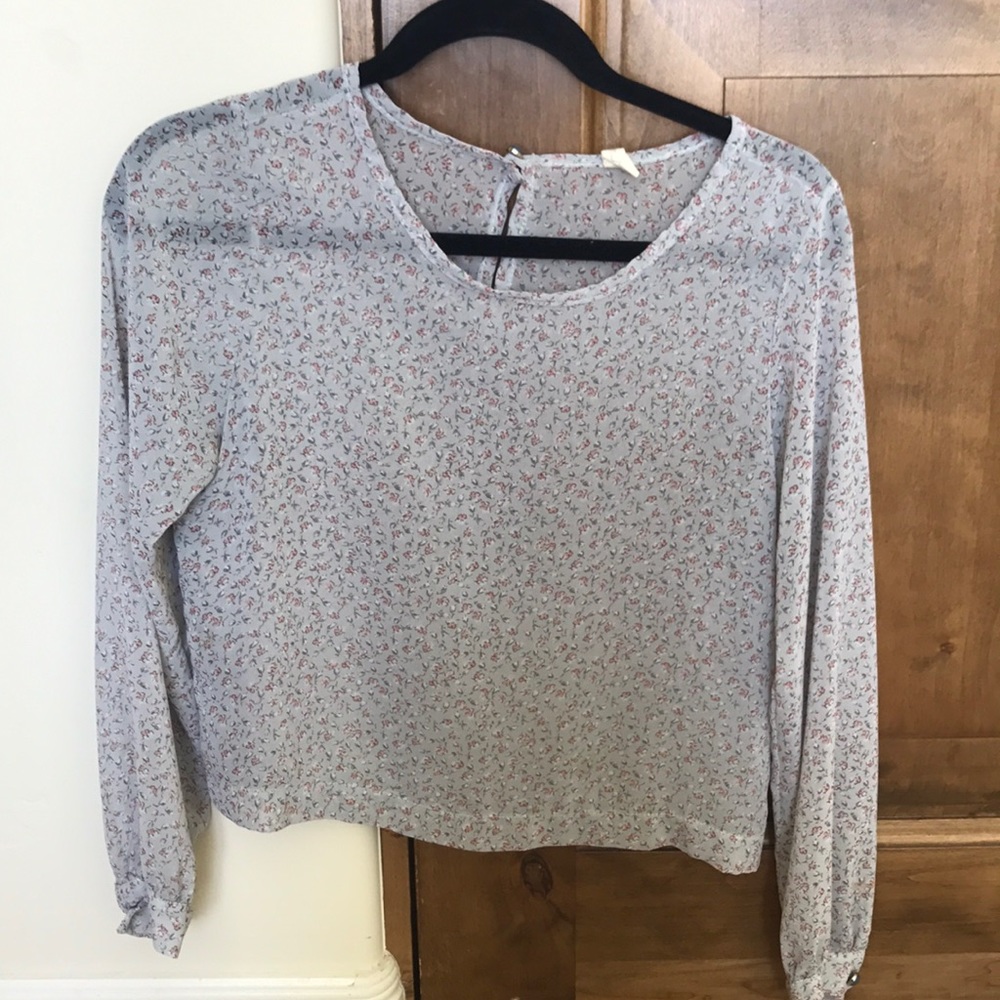 Urban outfitters chiffon long sleeve top